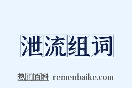 泄流组词是什么意思的图片